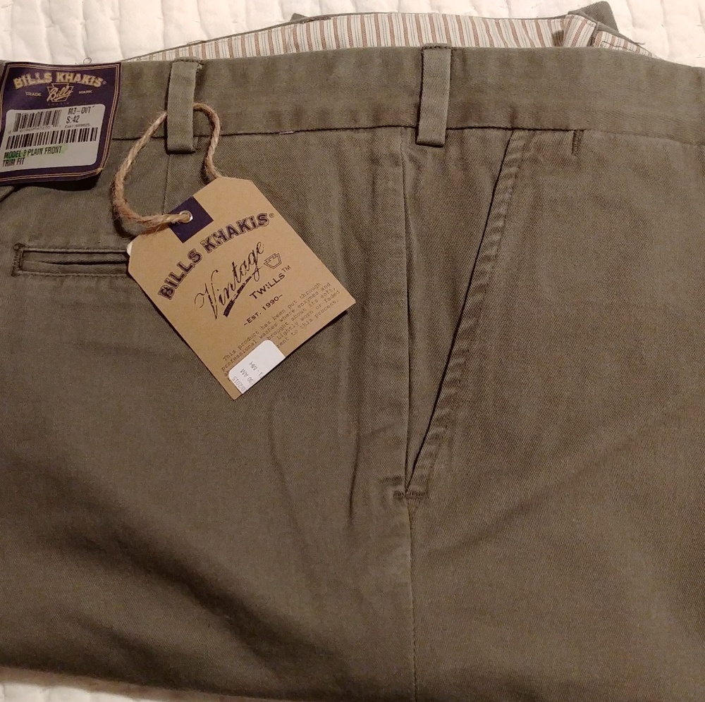 Bills Khakis Plain front M3 Olive 42